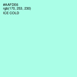 #AAFDE6 - Ice Cold Color Image